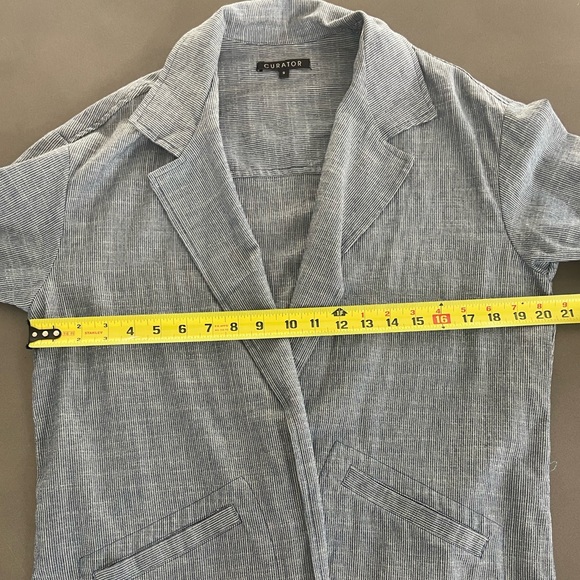 Curator Lightweight Blue Light Stripe Blazer - Picture 8 of 9